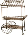 Large Steel Flower Cart - Durable And Stylish Garden Planter On Wheels. Fixed Price $538.99.
