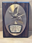Wall Thermometer/barometer Wood Cooper Metal Ducks Vintage. Fixed Price $15.50.