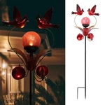 Vcuteka Cardinal Solar Lights Outdoor Metal Garden Stake Waterproof Crackle G.... Fixed Price $48.89.