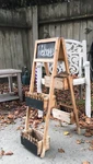 Storage Garden Folding Plant Stand Chalkboard 4-BASKET Shelf-side 33IN X10IN. Fixed Price $65.00.