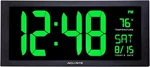 Acurite Large Led Clock 18 In. Indoor Temperature Green Display No Power Supply. Fixed Price $69.99.