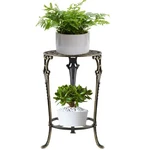 Cast Iron Potted Stand 18.8 Inch Tall, 2-TIER Planter Rack, Heavy Duty .... Fixed Price $63.67.