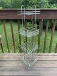 Metal 4 Tier Corner Plant Stand Shelf Decor Display Silver Wire. Fixed Price $39.99.