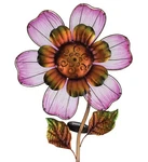 Giant Flower Solar Garden, Yard Stake 15.75"L X 6.5"W 57"H New. Fixed Price $40.00.