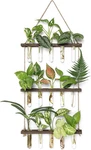Mkono Plant Propagation Tubes, 3 Tiered Wall Hanging Terrarium With Wooden Stand. Fixed Price $26.79.