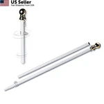 Grace Alley Flag Pole: 6 Foot Tangle Free Spinning Pole. White. Fixed Price $52.68.