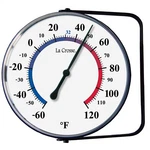 104-105 La Crosse 5" Indoor/outdoor Dial Thermometer With Bracket. Fixed Price $12.95.