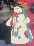 Vintage Snowman Gauge Thermometer Weather Station W/ Stake Holiday Winter. Fixed Price $14.00.