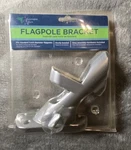Aluminum Silver 2 Position Metal Flag Pole Bracket Hummingbird Haven. Fixed Price $8.90.