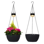 Solar Hanging Basket Planters 2 Self Watering Black Bayn Plants Pots. Fixed Price $59.99.