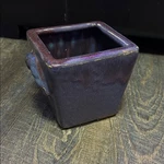 Elegant Purple Studio Pottery Ceramic Glazed With Handles Planter. Fixed Price $12.00.