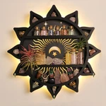 Chakra Lotus Flower Crystal Display Shelf With Light, Witchy Home Decor Boho .... Fixed Price $42.04.