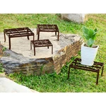 Spi Home Set Of 4 Cast Iron Square Nested Plant Stands. Fixed Price $185.00.