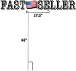 Evergreen Flag Classic Garden Stand With Rubber Stopper 17.5" - 44 New!. Fixed Price $24.68.