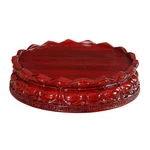 Oriental Rosewood Display Stand Handmade Carving Wooden Base Circular Vase Fi.... Fixed Price $65.19.