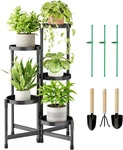5 Tier Plant Stand Indoor Outdoor Metal Flower Shelf With Gardening Gift Set. Fixed Price $34.89.