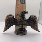 Vtg Antique Very Detailed American Eagle Flag Pole Topper Brass. Fixed Price $35.00.