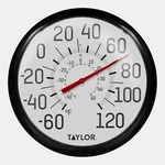 #6700 Taylor Large 13.5" Easy To Read In/outdoor Black Dial Thermometer F/c New!. Fixed Price $29.99.