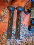 Pair Of 21X5""IN Spiral Twist Column Cbk Rustic Wall Sconce Iron Candle Holders. Fixed Price $140.00.