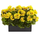 Nearly Natural Geranium Silk In Rectangular Planter, Uv Resistant. Fixed Price $75.19.