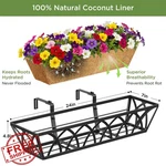 24 Inch Window Deck Planter Box Coco Liner Horse Trough Hanging Flower Basket. Fixed Price $69.99.