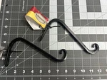 Nos 2-PACK Lot Panacea 5" Forged Plant Hanger Hooks Black Wrought Iron Bracket. Fixed Price $14.24.