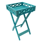 Wood Plant Flower Pot Rack Holder Indoor/outdoor Shelf Stand, Blue. Fixed Price $51.87.