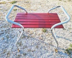 Aluminum & Redwood Slat Patio Pool Lawn Camp Rolling Cart Cedar Vtg Rare Clean. Fixed Price $144.99.