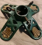 Christmas Tree Stand Antique Base Europe Germany Old World Style Bells Cast Iron. Fixed Price $44.99.