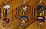 Colorful Indoor Outdoor Window Thermometers 14 Rainbow, Bird, 13 Fish. Fixed Price $10.95.