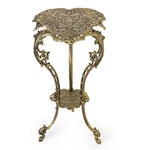 Vintage Cast Iron Plant Stand - Ornate Gold Pedestal Table For Indoor Outdoor.... Fixed Price $214.65.