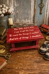 Wood Plant Stand, Garden Bench, Footstool, Kitchen, Bath, Red Painted Country. Fixed Price $43.12.