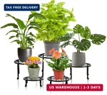 Tosnail 5 Pack Metal Stands For Indoor Outdoor Planters, Flower Pots,. Fixed Price $41.72.