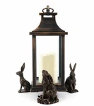 Potty Feet Hares Figures Planter Riser - Handmade Yard Art Ornaments 3PCS. Fixed Price $38.59.
