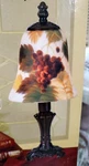 Tiffany Handale Accent Lamp Antique Finish Metalbase Painted W/grapes. Fixed Price $27.92.