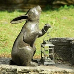 Rabbit Lantern Garden Statue Bunny Spi Home 53027. Fixed Price $135.00.