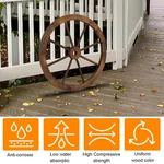 2X (24 1.2)" Wooden Wagon Wheel Garden Outdoor & Indoor For Patio Cor. Fixed Price $32.89.