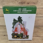 John Deere Ceramic Barn Scene Thermometer & Rain Gauge Tabletop Decor New. Fixed Price $9.95.
