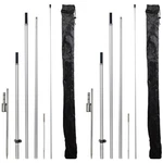 Feather Flag Pole Kit 13 Feet Tall Rotating Ground Spike Pack Lookourway 12FT. Fixed Price $114.99.