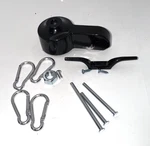 Flag Pole Repair Kit Black Aluminum Truck Nylon Pulley Metal Clips Cleat 2". Fixed Price $13.00.