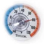 New Taylor 5321N Dial 1/2" Stick On Window Outdoor Indoor Therometer Sale. Fixed Price $6.49.