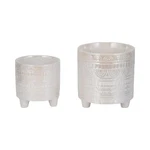 Sagebrook Home 20256 6-8 In. Iridescent Boheme Footed Planters Ivory Set Of. Fixed Price $48.31.