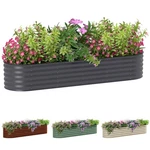 Outsunny Galvanized Raised Garden Bed Planter Box, 7.9' 2' 1.4'. Fixed Price $69.99.