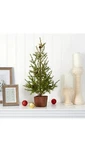 Alpine Christmas Tree Wood Planter With Cones Home Garden Decor 28" New.. Fixed Price $29.99.