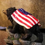 Bear Solar Lights Outdoor Statue - Garden Black With Up American Flag. Fixed Price $29.55.