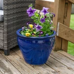 Studio Ceramic Indoor/outdoor Planter Imperial Blue 18-INCH. Fixed Price $192.96.