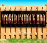 World Famous Bbq Advertising Vinyl Banner Flag Sign Many Sizes Usa. Fixed Price $99.19.