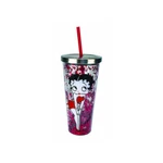 Spoontiques Betty Boop Glitter Cup W/straw. Fixed Price $16.99.