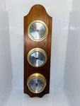 Vtg Taylor Thermometer Hygrometer Weather Station Combo Solid Oak Panel. Fixed Price $56.05.