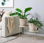 Ikea Vitlok Plant Stand Steel Indoor/ Outdoor Flower Pot 24.5 X 11 15" Beige. Fixed Price $46.99.
